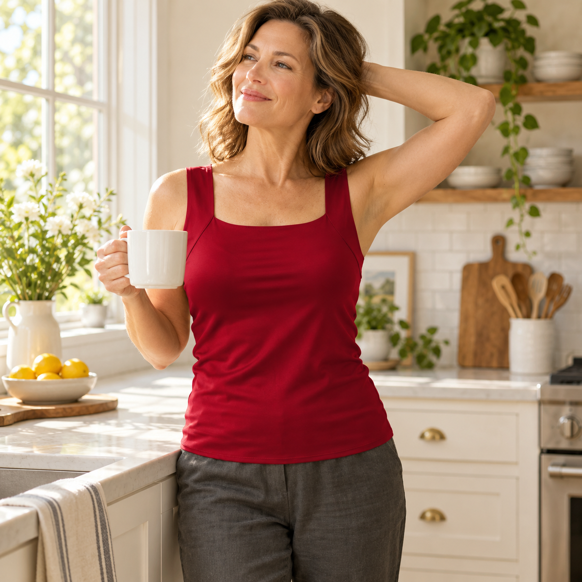 Anchorella™ Built In Bra Tank for Effortless Support