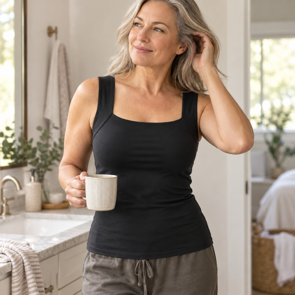 Anchorella™ Built In Bra Tank for Effortless Support