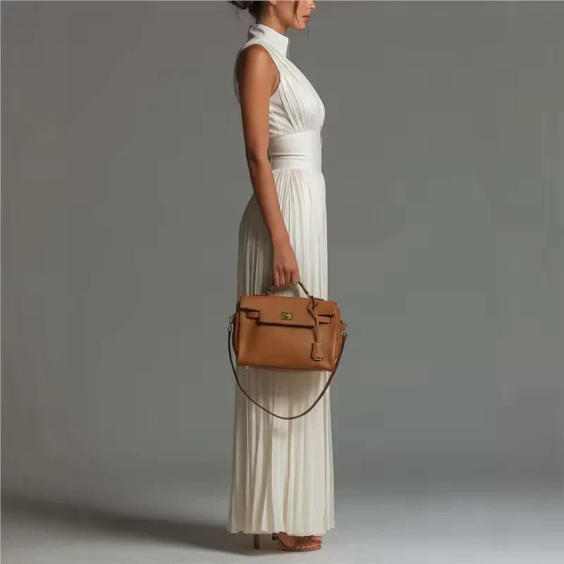 Andreina Amato™ Elegant Pleated Wide Leg Chiffon Jumpsuit