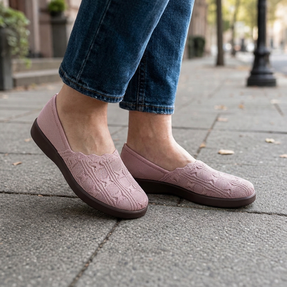 Andreina Genovese™ Breathable Woven Slip-On Flats
