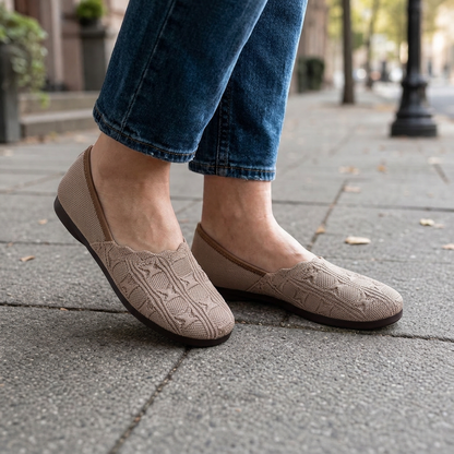 Andreina Genovese™ Breathable Woven Slip-On Flats