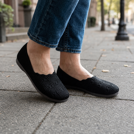 Andreina Genovese™ Breathable Woven Slip-On Flats