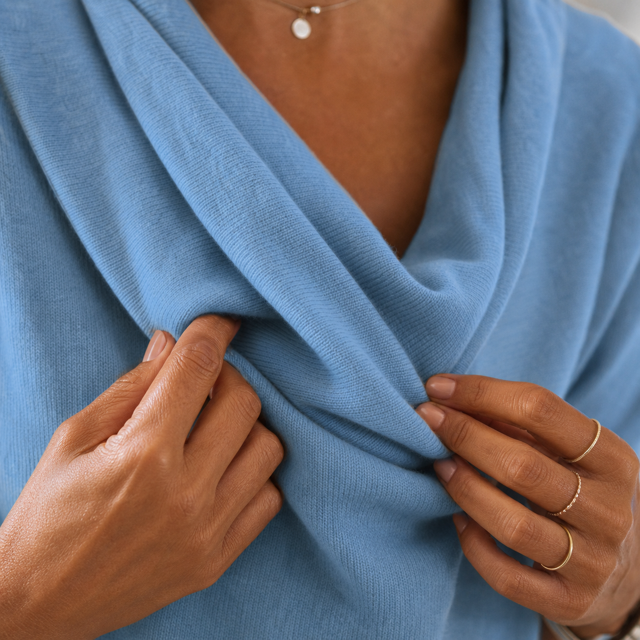 Angelica Linari™ Cowl Neck Sweater for Effortless Style
