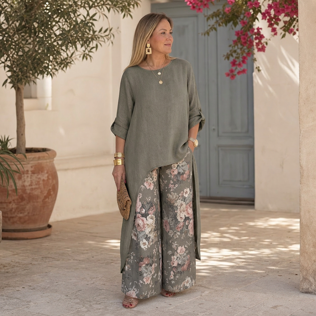 Angiolina Lipari™ Breathable 2-Piece Set for Effortless Style
