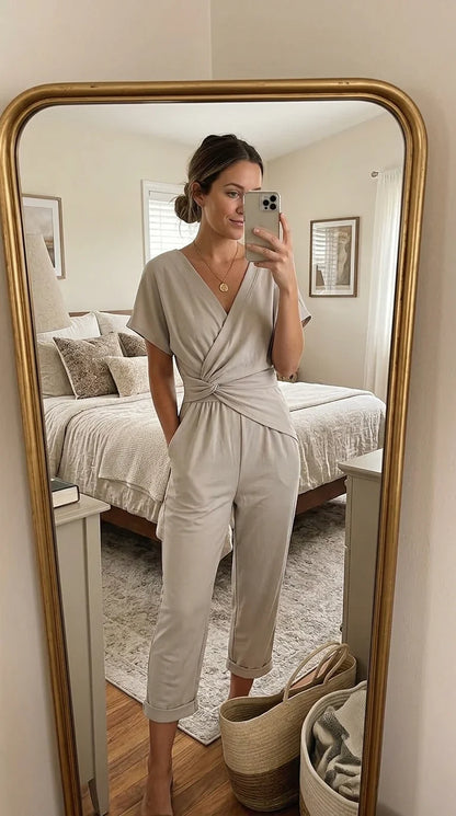 Anita Giannantoni™ Elegant One-Shoulder Jumpsuit for All-Night Comfort