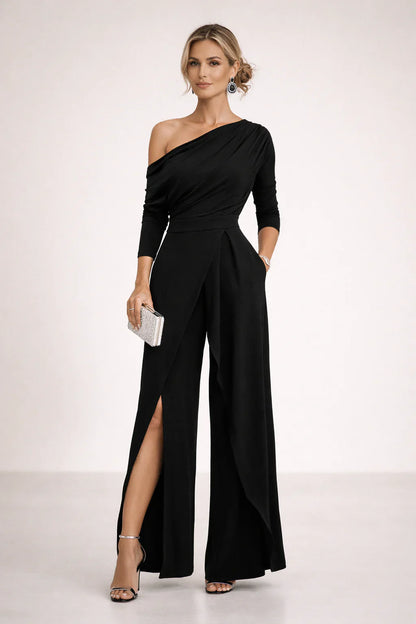 Anita Soft-Touch One-Shoulder Wide-Leg Jumpsuit - main front product view