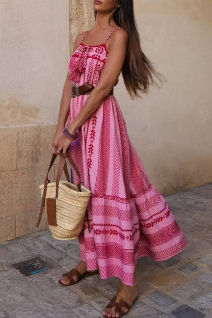 Anita Locatelli™ Flowy Bohemian Maxi Dress for Vacations