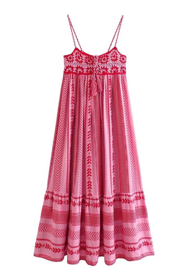 Anita Locatelli™ Flowy Bohemian Maxi Dress for Vacations