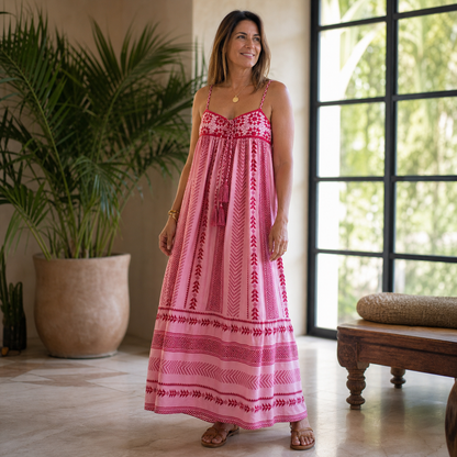Anita Locatelli™ Flowy Bohemian Maxi Dress for Vacations