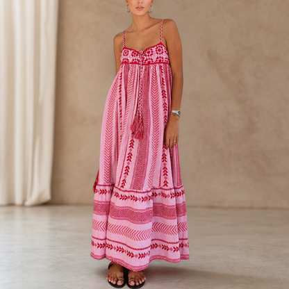 Anita Locatelli™ Flowy Bohemian Maxi Dress for Vacations