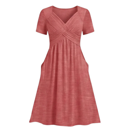 Anita Monterosso™ Flattering V-Neck Dress for Effortless Elegance