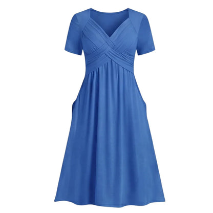 Anita Monterosso™ Flattering V-Neck Dress for Effortless Elegance