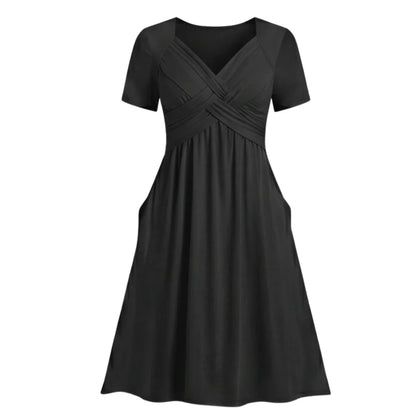 Anita Monterosso™ Flattering V-Neck Dress for Effortless Elegance