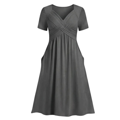 Anita Monterosso™ Flattering V-Neck Dress for Effortless Elegance
