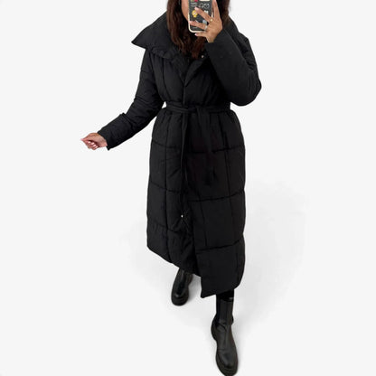 Annalisa Muratori™ Elegant Belted Puffer Coat for Cozy Winter Warmth
