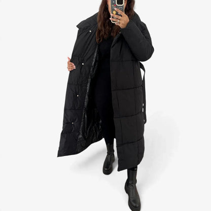 Annalisa Muratori™ Elegant Belted Puffer Coat for Cozy Winter Warmth