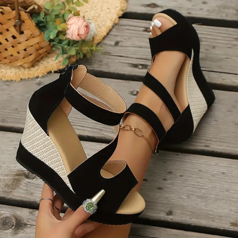 Antonia Gigli™ Cross Strap Wedges for All-Day Comfort