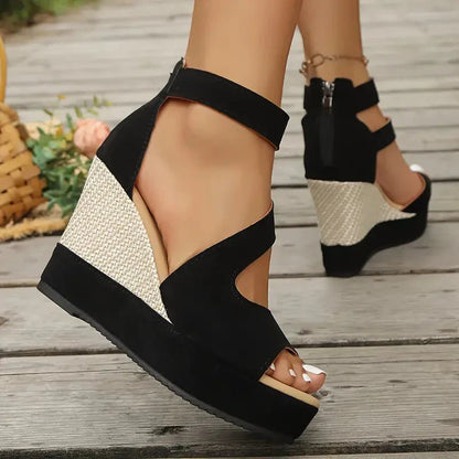 Antonia Gigli™ Cross Strap Wedges for All-Day Comfort
