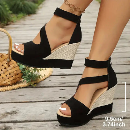 Antonia Gigli™ Cross Strap Wedges for All-Day Comfort