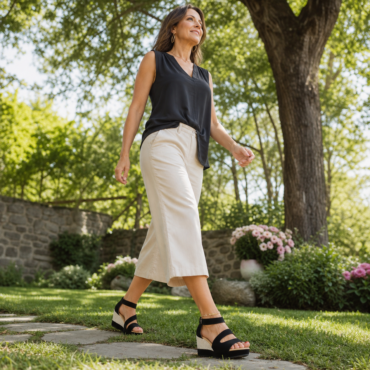 Antonia Gigli™ Cross Strap Wedges for All-Day Comfort
