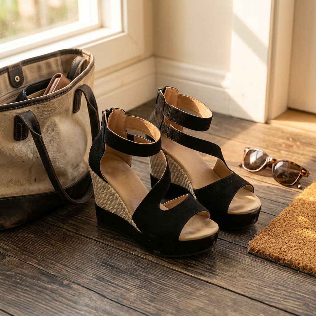 Antonia Gigli™ Cross Strap Wedges for All-Day Comfort