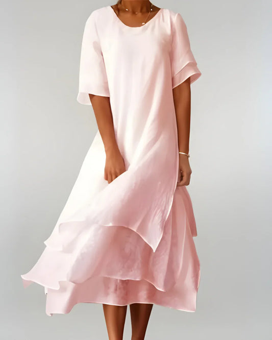 Antonia Robe Maxi Fluide Aria - main front view of the flowy maxi dress