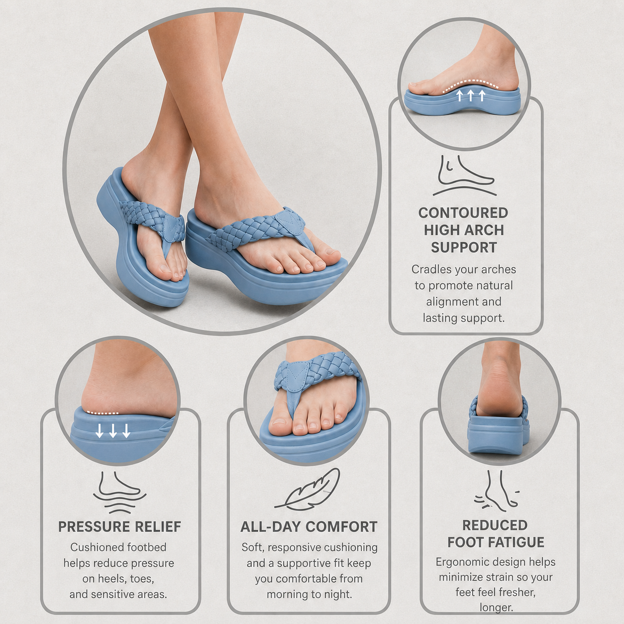 ArchEase™ Sandals with High Arch Support