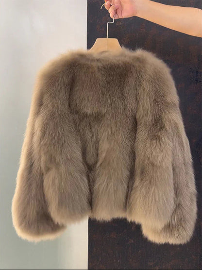 Assunta Aurelia Luxe Faux Fur Jacket - additional gallery view showcasing jacket silhouette