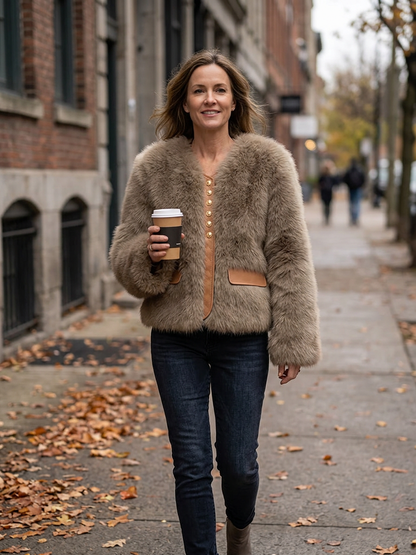 Assunta Ferrozzi™ Elegant Faux Fur Winter Jacket