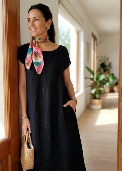 Aurelia Colombo™ Breathable Cotton Linen Everyday Dress