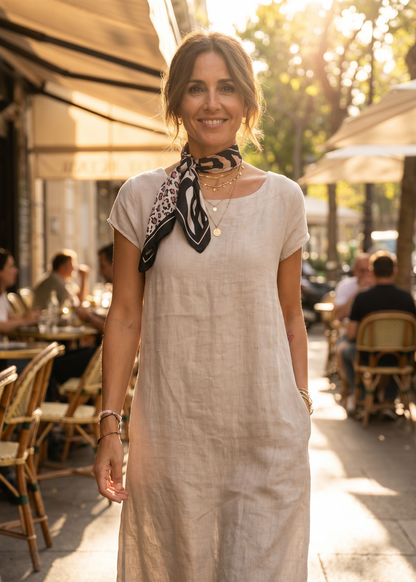 Aurelia Colombo™ Breathable Cotton Linen Everyday Dress
