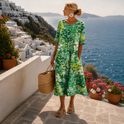 Azzurra Giovinazzo™ Breathable Midi Dress for Effortless Style