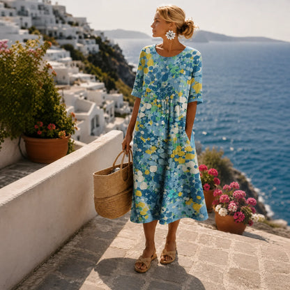 Azzurra Giovinazzo™ Breathable Midi Dress for Effortless Style