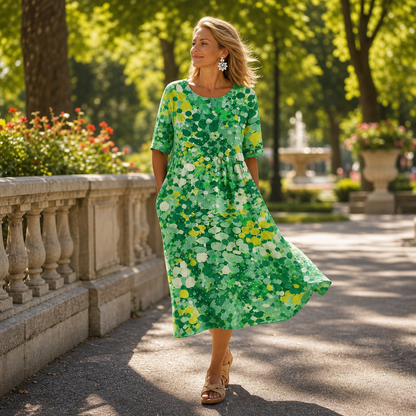 Azzurra Giovinazzo™ Breathable Midi Dress for Effortless Style