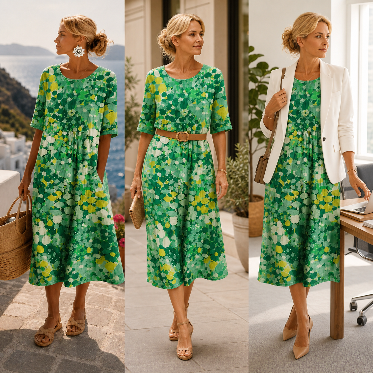 Azzurra Giovinazzo™ Breathable Midi Dress for Effortless Style