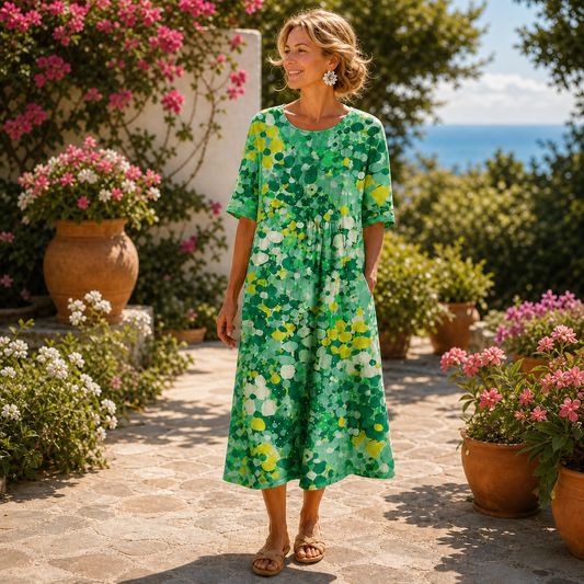 Azzurra Giovinazzo™ Breathable Midi Dress for Effortless Style