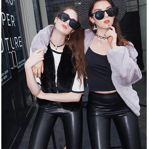 Evonne™ Warm leather leggings