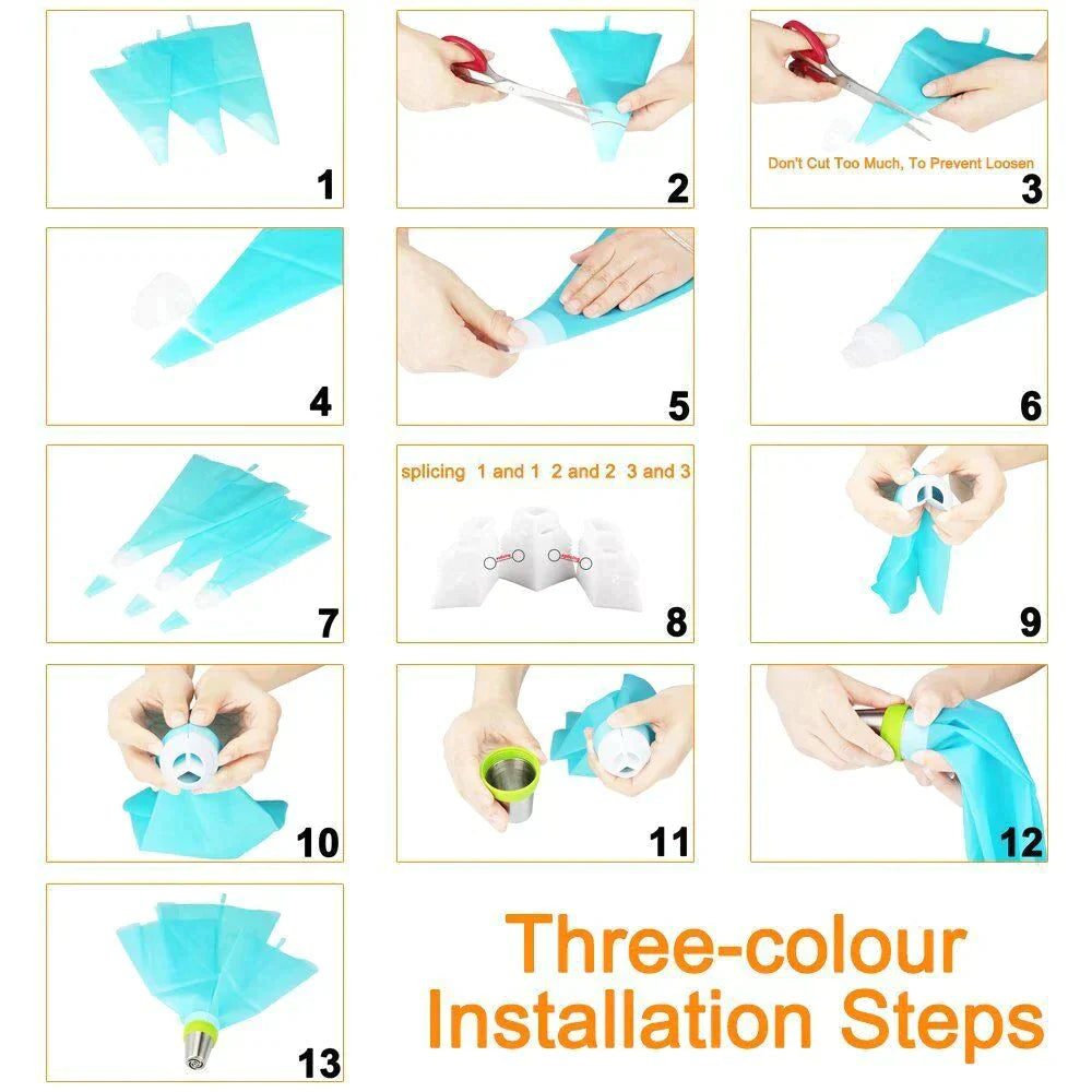 BakeSuppliez™️ A set of flower-shaped cake decorating tips