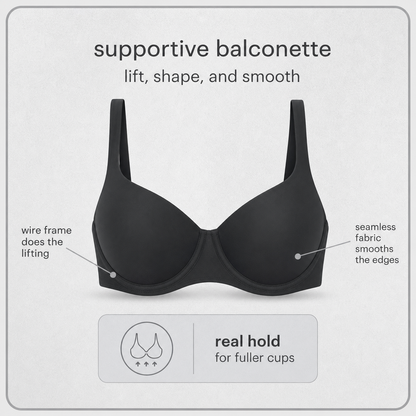 Balconessa™ Seamless Balconette Bra for Invisible Support