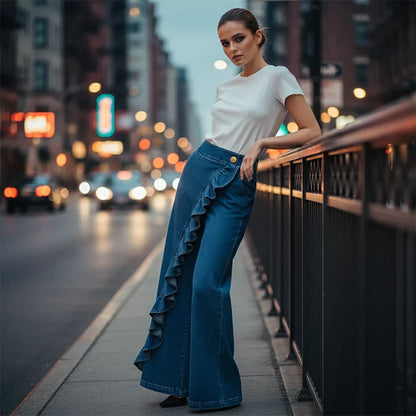 Barbara Acquaviva™ Ruffled High-Waisted Pants for Women