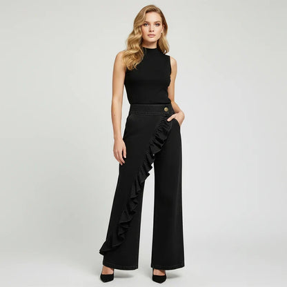 Barbara Acquaviva™ Ruffled High-Waisted Pants for Women