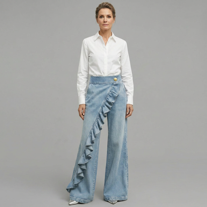 Barbara Acquaviva™ Ruffled High-Waisted Pants for Women
