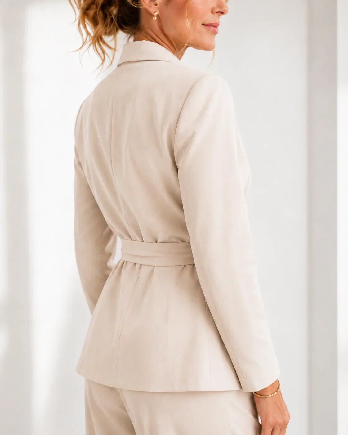 Barbara Aloisi™ Polished Tie-Belt Suit for Work and Events