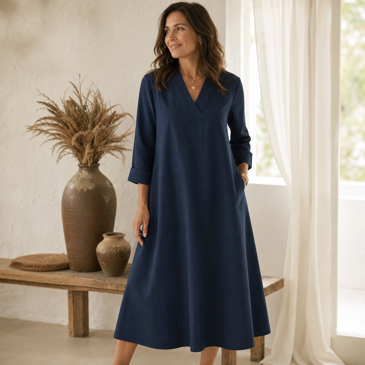 Barbara Della Valle™ Breathable Summer Dress for Effortless Style
