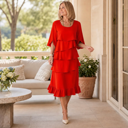 Barbara Muggia™ Flutter Sleeve Dress for Effortless Elegance