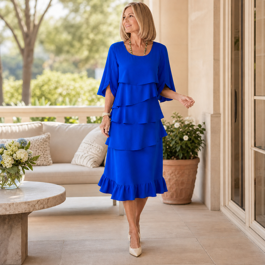 Barbara Muggia™ Flutter Sleeve Dress for Effortless Elegance