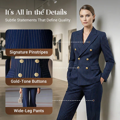 Barbara Ronchi™ Striped Tailored Suit for Polished Style