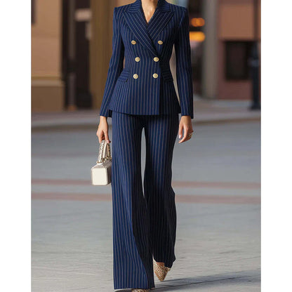 Barbara Ronchi™ Striped Tailored Suit for Polished Style