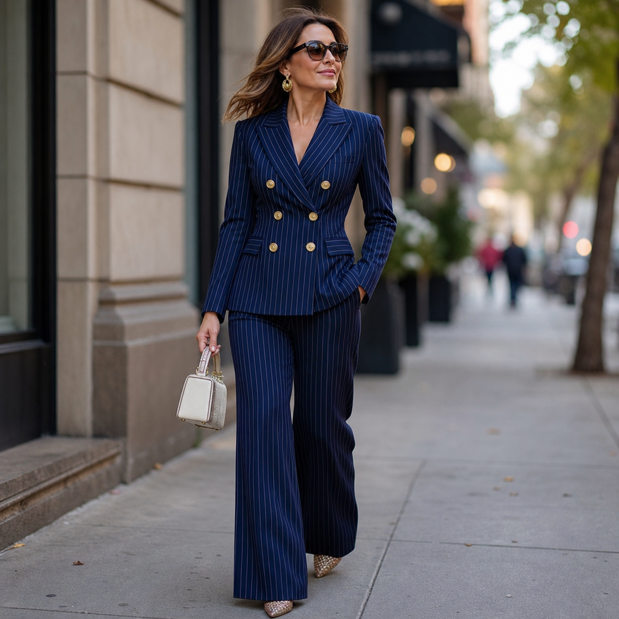 Barbara Ronchi™ Striped Tailored Suit for Polished Style