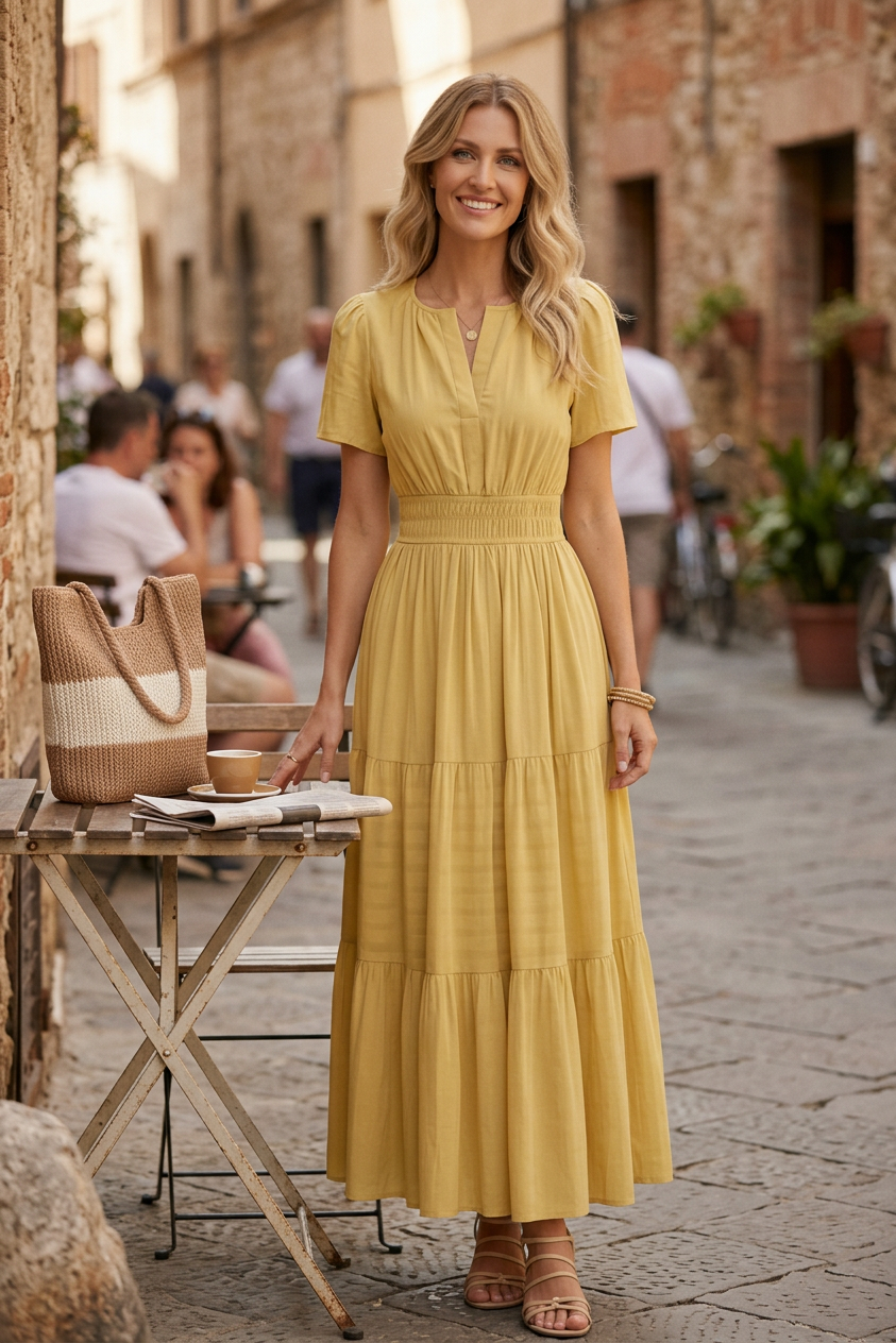 Beatrice Esposito™ Flowing Pleated Maxi Dress